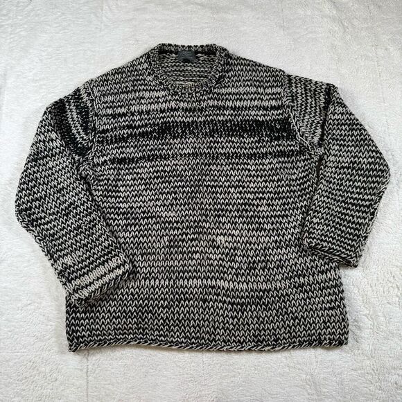 Vintage 80s Margaret O’Leary Men’s Thick Cable Knit Crewneck Sweater - Picture 1 of 7